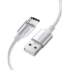 Кабель UGREEN US288 USB-A 2.0 to USB-C 3A Nickel Plated Aluminum Braid White
